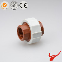 Hot sale in 2016 PPH pipe fittings union /plastic red union with dn1/2