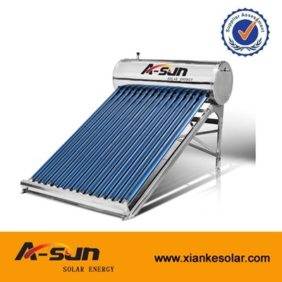 A-SUN high quality non-pressure stainless steel solar water heaters from china manufacturer