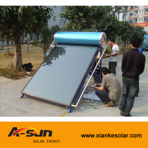 A-SUN Flat Plate Rooftop Electrical Heating Element Solar Water Heater