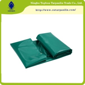 Green canvas tarpaulin covers