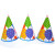 solid color birthday party paper children celebrate birthday hats