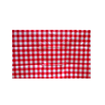 red square disposable printed plastic tablecloth