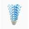 Blue Striped Paper Straw Party decorative Straw