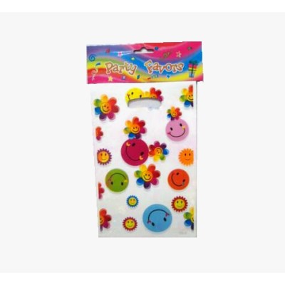 Smile flower Printed Handle Plastic gift handle bag everyday use