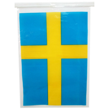 Sweden plastic printed national hanging string Flag