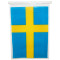 Sweden plastic printed national hanging string Flag