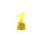 Yellow transparent stand up opp cello gift bag with paper bottom