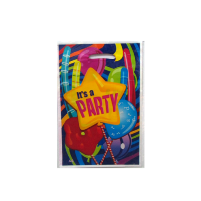 party birthday Brilliant plastic loot & gift bags
