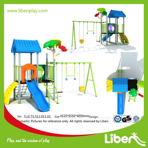 Proposal design for Funny Park Outdoor Plastic Play Station with swing sets Factory