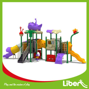 Customized Color Outdoor Plastic Kid's Big Play System in Extra Terrestrial Shape