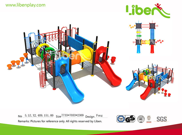 Complete Set Selling Plastic Colorful Children Outdoor Playground