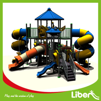 good quality outdoor park Children playground equipment with slide for sale