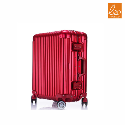Red Aluminum Hard Trolley Luggage