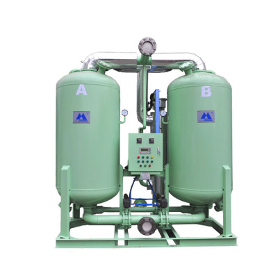 Heated desiccant adsorption air dryer