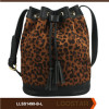 Hot selling  Fashion  Leopard Pattern bags  Leather Lady Bucket Bag women backpack