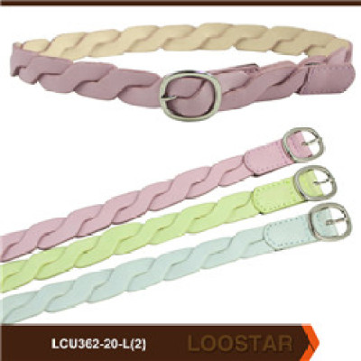 2016 New Style Children braided belt  PU Leather  belts  For Teens