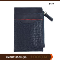 2016 High Quality Cheap Slim Bifold Personalized Faux PU Leather Travel Wallet for Men Wholesale