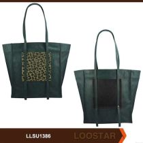 Green Lady Handbag Shopper Wholesale Woman PU Bag Factory