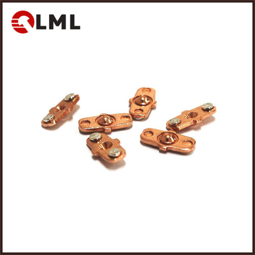 OEM Copper Electronic Communication 2 Point Electrical Silver Contact Assembly