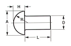 round head solid rivets