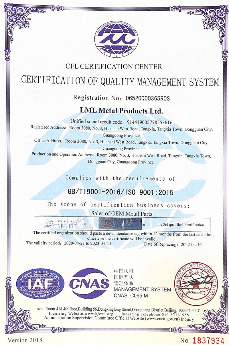 ISO 9001:2015Quality Management System