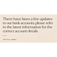 There have been a few updates to our bank accounts; please refer to the latest information for the correct account details.
