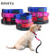Heavy Duty Nylon Metal Buckle Dog pet Collar With Reflective Stitiches