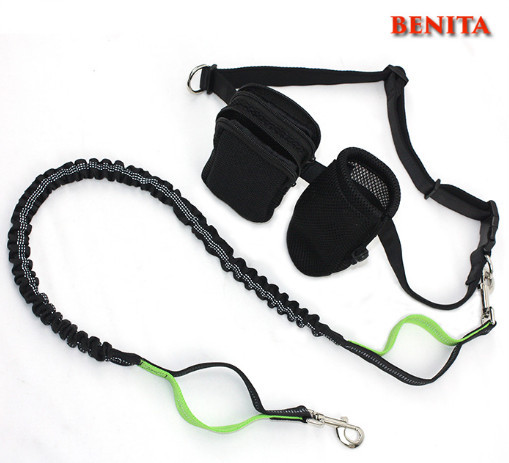 hands free dog leash with bag