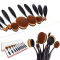 Best Natural Looking Makeup kit Oval Cosmetic Toothbrush-Shaped Foundation Powder Brush Blend Tools