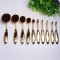 2016 new hotsell high quality oval tooth shaped makeup brush 10 pcs/set