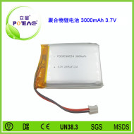 型號104554 3000mAh 3.7V 聚合物鋰電池可定制
