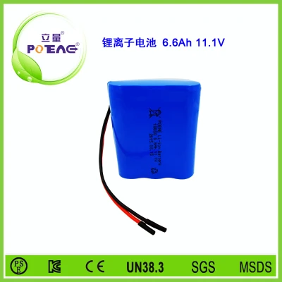 11.1V ICR18650 6600mAh锂电池组