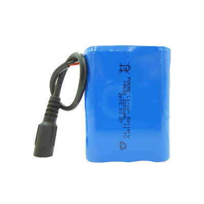 Rechargeable 3s1p 11.1v 2200mah li-ion battery packs for vehicle terminal led lights China