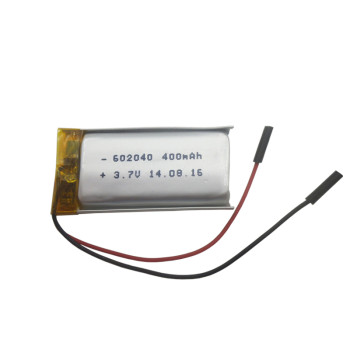 602040 3.7v 400mah rechargeable lithium polymer battery for rc cars helicopter manufacturer in China