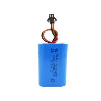 Customized 18650 7.4v 2200mah lithium ion battery pack for flashlight christmas lights China