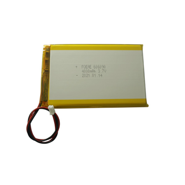 portable 606090 3.7v 4000mah lithium polymer battery with PH 2.0 connector