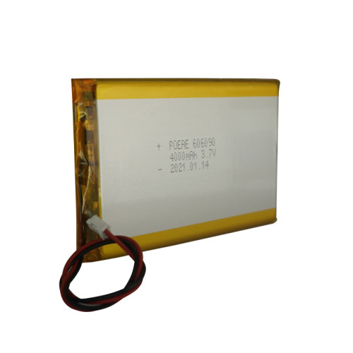 portable 606090 3.7v 4000mah lithium polymer battery with PH 2.0 connector