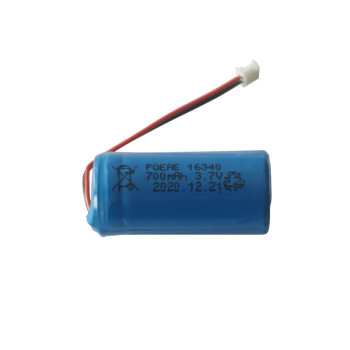 rechargeable small 16340 3.7v 700mah lithium ion battery for toy