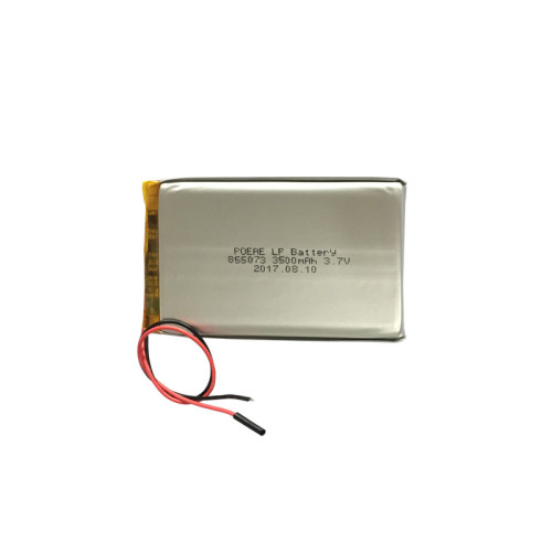 855073 prismatic soft 3.7v 3500mah li polymer battery pouch for smart watch