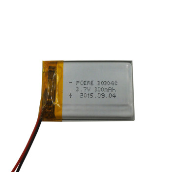 303040 rechargeable 3.7v ultra thin battery lipo 300mah