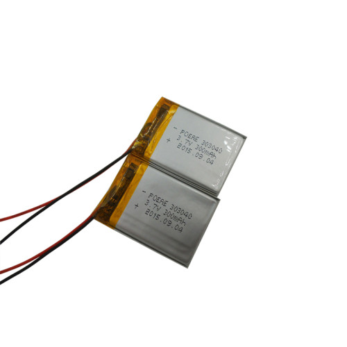 303040 rechargeable 3.7v ultra thin battery lipo 300mah