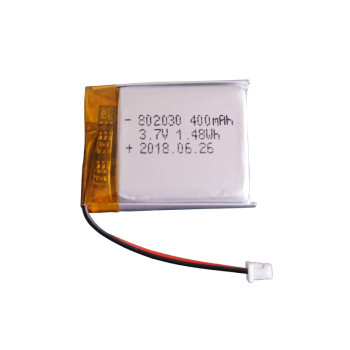 802030 3.7v 400mah rechargeable lipo battery with PCM for smart watch