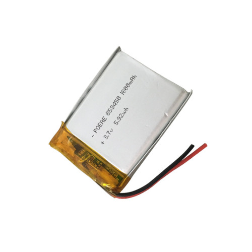 factory price 853450 rechargeable li polymer battery 1600mah 3.7v
