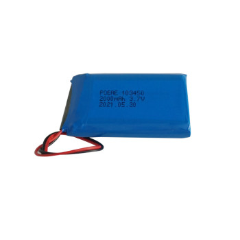 regular lipo battery rechargeable 103450 3.7v 2000mah li ion battery