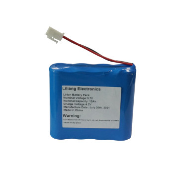 high capacity isr 18650 1s4p structure 3.7v 12ah rechargeable li ion battery pack