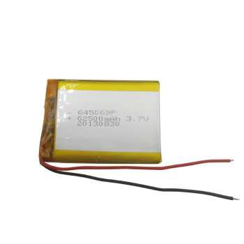 Factory supply 645069 3.7v 2500mah rechargeable lithium polymer battery for electronic toy