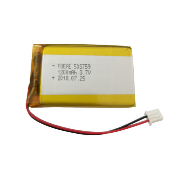 real capacity 503759 3.7v 1200mah 4.44wh rechargeable lipo battery