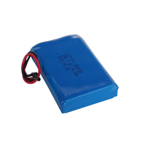 2s 654060 7.4v 2000mah rechargeable li ion polymer battery with pcm and wire