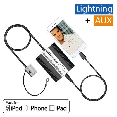 Car Adapter for iPod/iPhone Lightning For VW Audi 12P