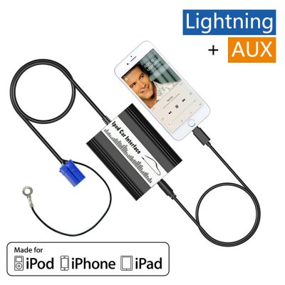 Car Adapter for iPod/iPhone Lightning For VW Audi 8P